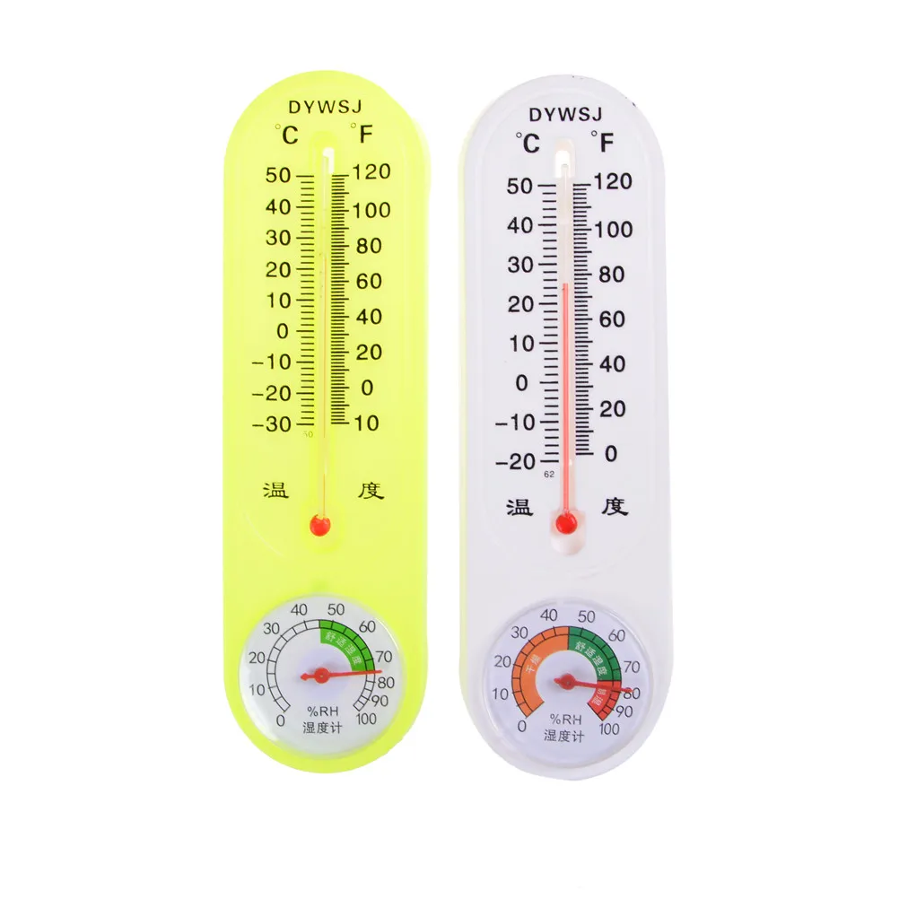 

2018 New Green White Indoor Pendant Outdoor Thermometer Home Temporary Mercury Pointer White Hygrometer