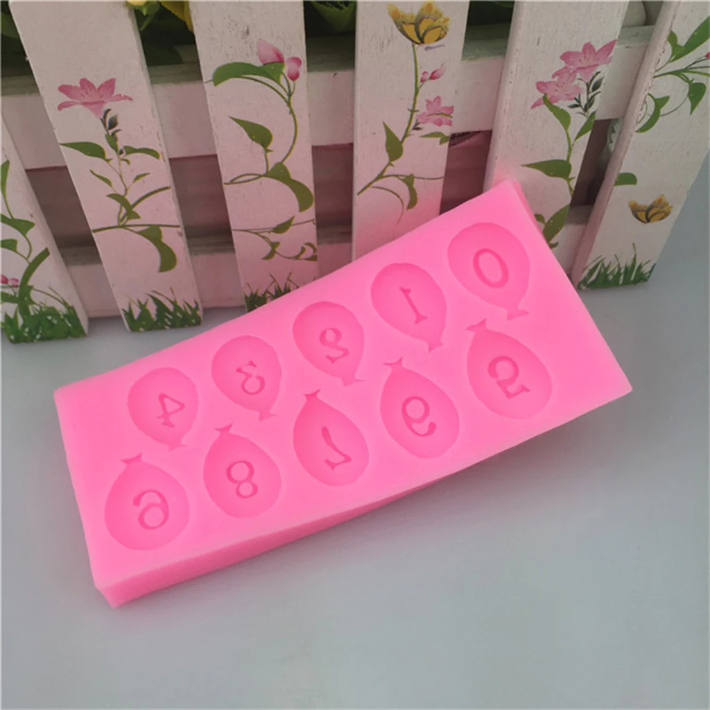 Balloon/Number Dedicated Molds Silicone Mould Resin Casting Fondant Baking Mould DIY Jewelry Handcrafts Gifts Making Molds