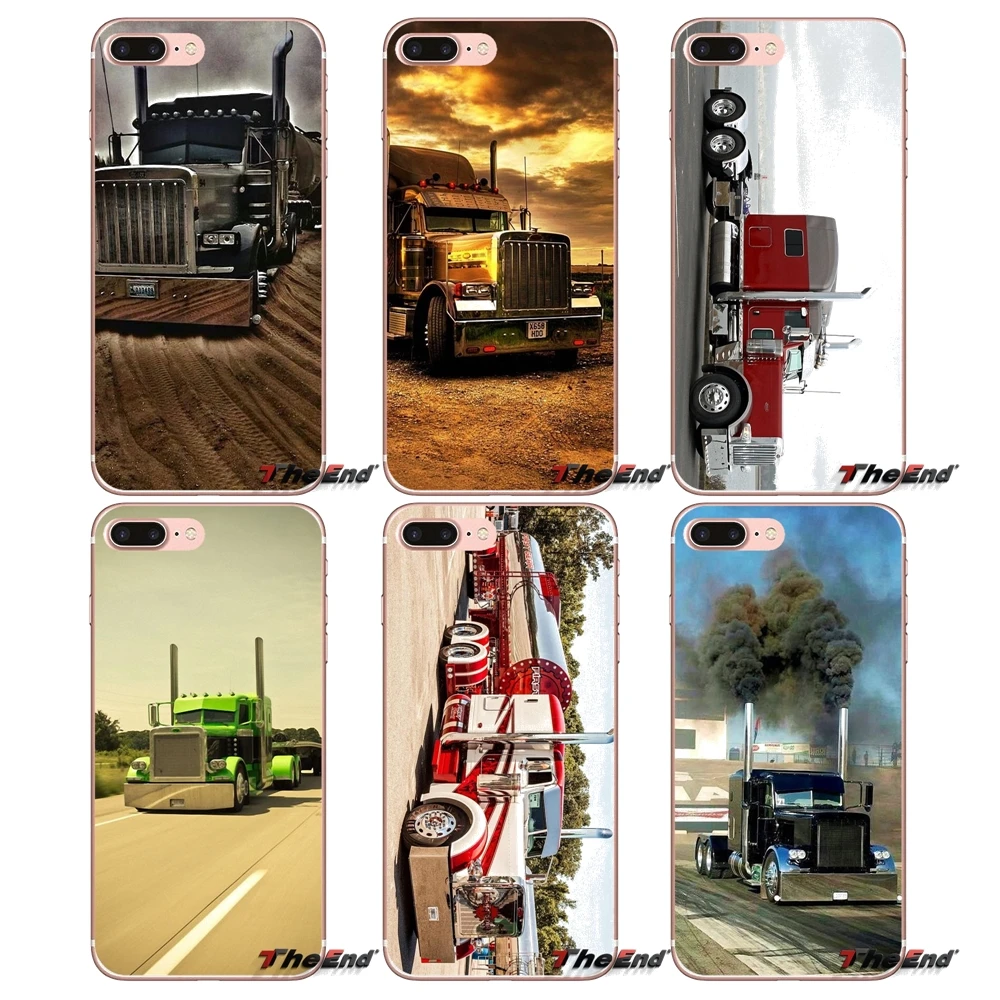 For Huawei Honor 7X V10 6C V9 6A Play 9 Mate 10 Pro Y7 Y5 P8 P10 Lite Plus GR5 2017 Peterbilt Trucks Emblem Freight car Case | Мобильные