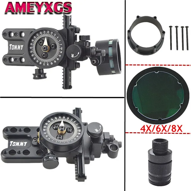 US $142.42 Archery Compound Bow Single Sight + Sight Lens + Bow Sight Adapter + Sight Light Right Hand Micro P
