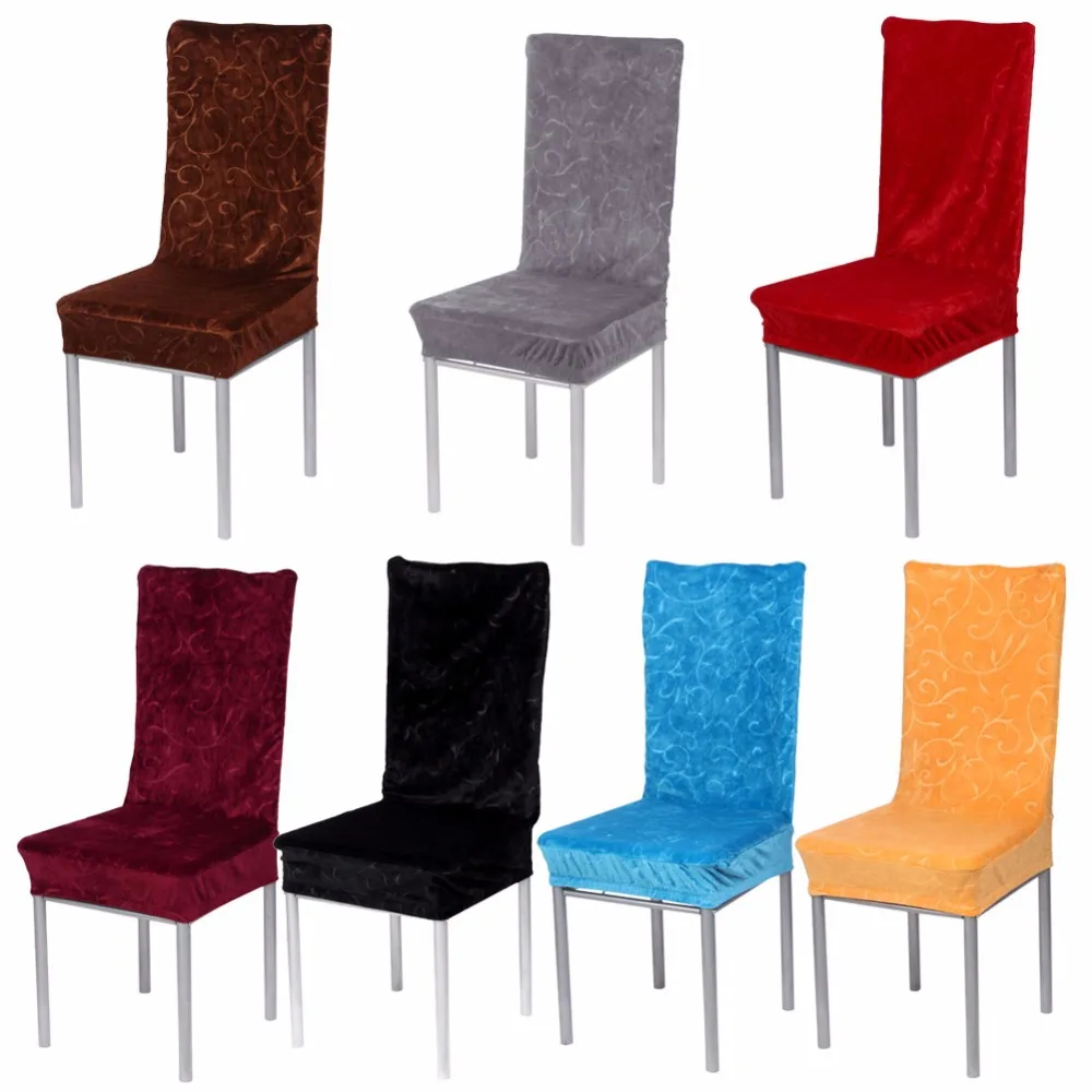 7 colors Villus Conjoined Elastic Chair Cover Warm Embossing Seat