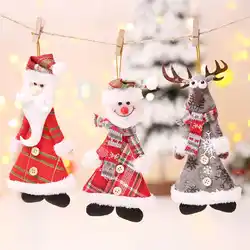 2018 Новый Санта Клаус Рождество висячие украшения шишка Рождественская кукла подарок дерево кулон рождественские украшения для дома #2o24