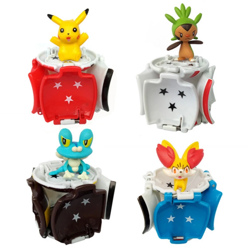 7cm Poke ball Figures Toys ABS Poke ball Action Figure Pokeball Figures Super Master Pop-up Toy for Children Gifts DBP519