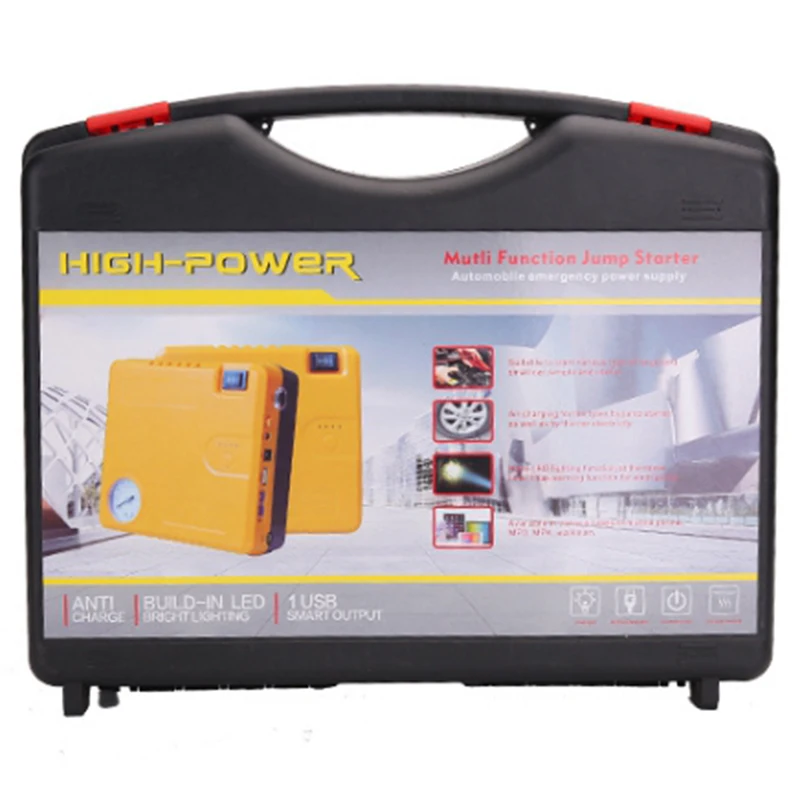 

Car Jump Starter Air Compressor Pump 600A Phone Power Bank Charger & Air Pump Usb Ports Portable 16800 Mah Start A 4.0 L Gas E
