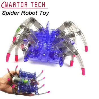 

Hot Selling DIY Assemble Intelligent Electric Spider Robot Stem Toy Educational DIY Kit Assembling Building Puzzle Toys for gift