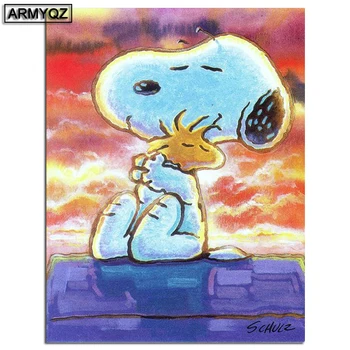 

5D diamond painting Japanese cartoon Snoopy diamond embroidery on the photo diamond mosaic Cross stitch Home decoration Crafts