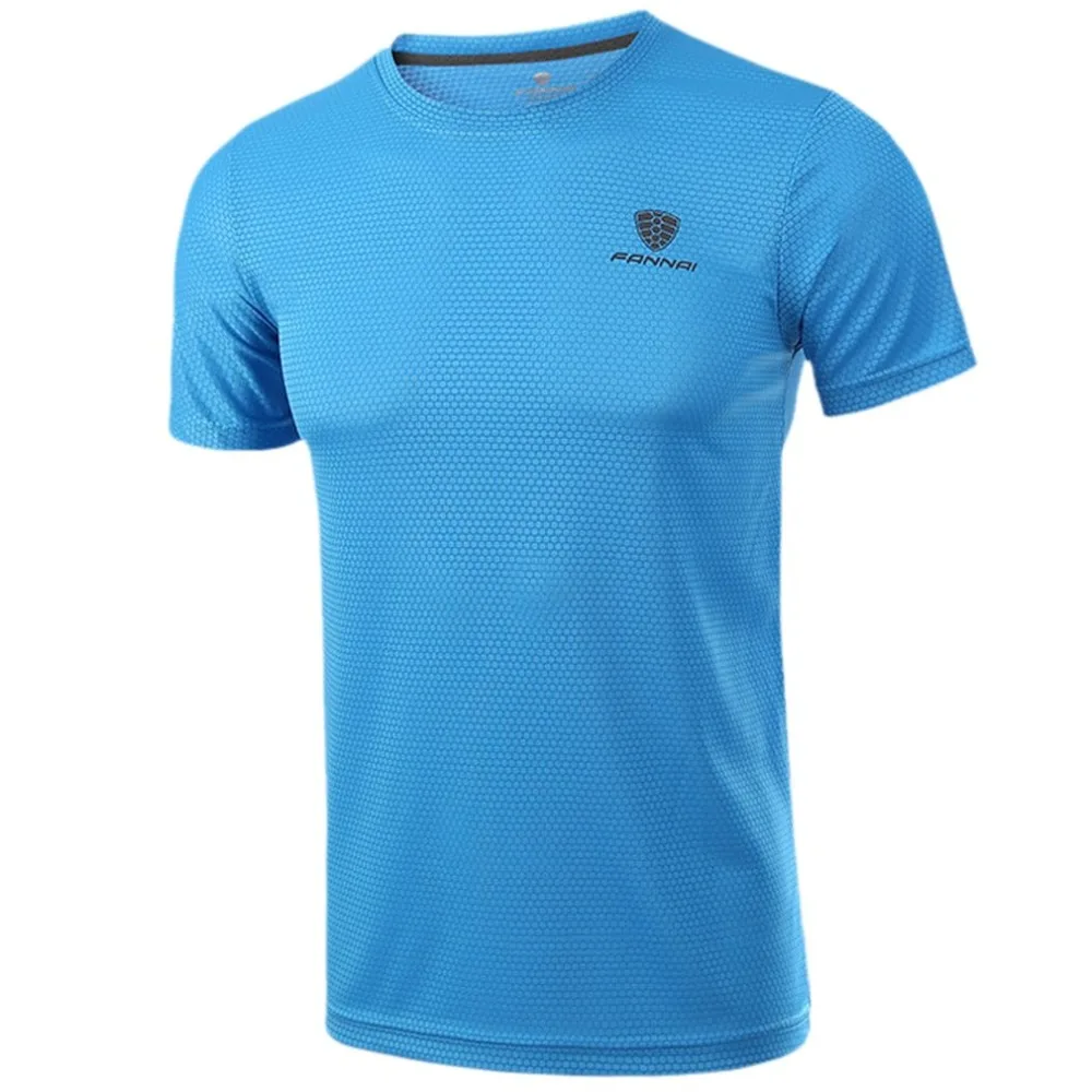 

Fannai Men's Sportswear Running Shirt Men Sport T-shirt Outdoor Jogging Tops Gym Loose Training Short Sleeve Shirt Hot Sale