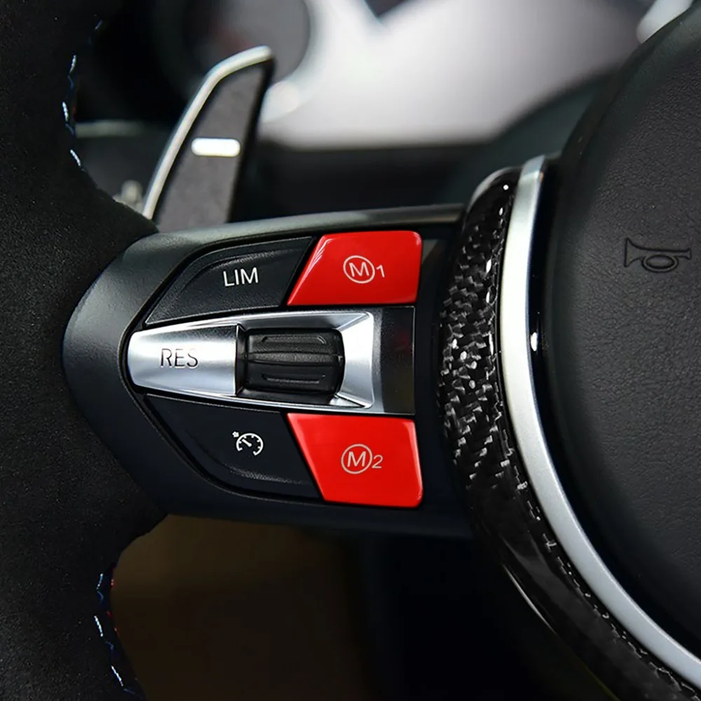 RRX CARBON для BMW M3 M4 F80 F82 F83 рулевое колесо Персонализированная красная кнопка m1m2 кнопка режима пользовательская красная кнопка переключения в магазине