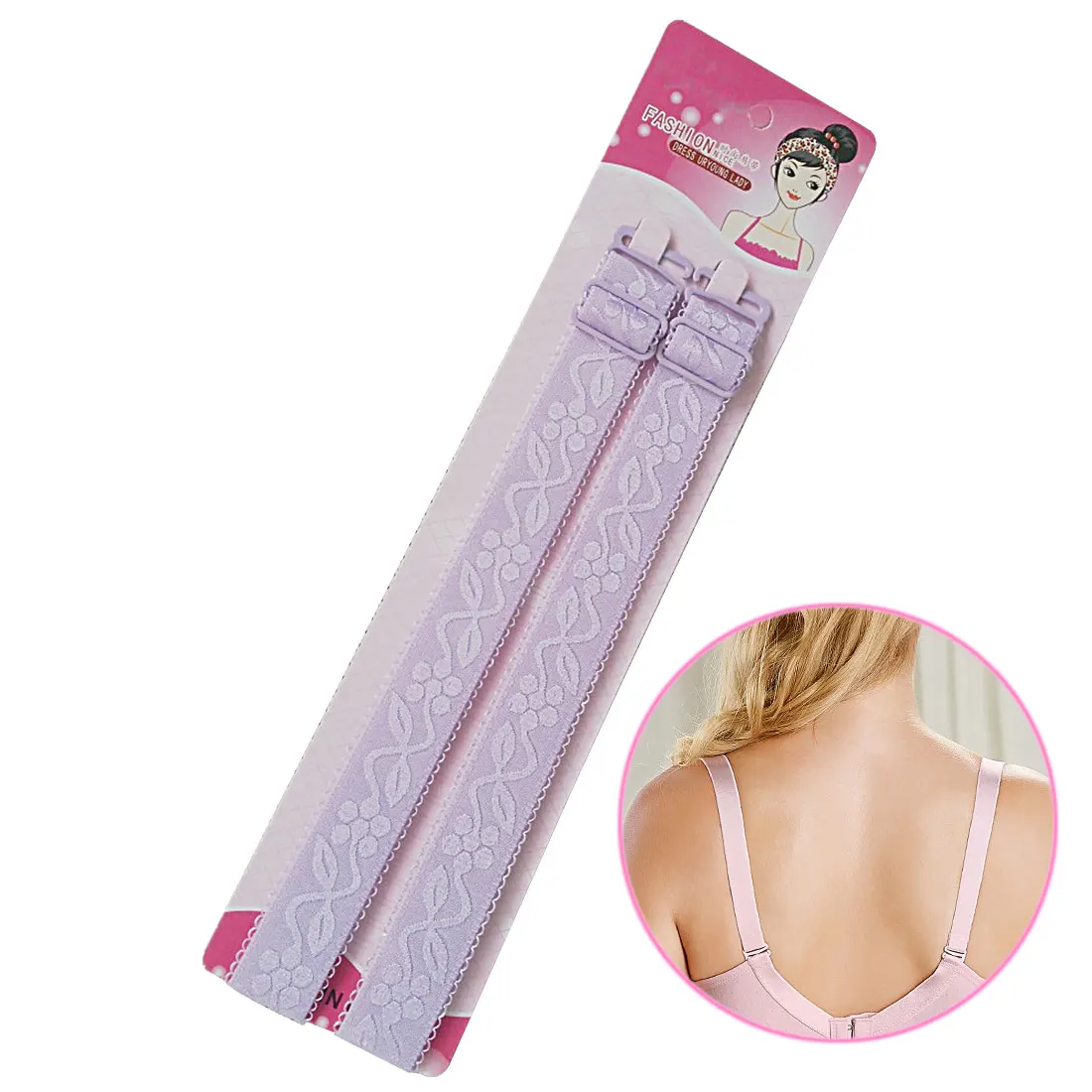 Buy Charming 1 Pair Bra Straps Floral Print Women's Bra Straps Adjustable
