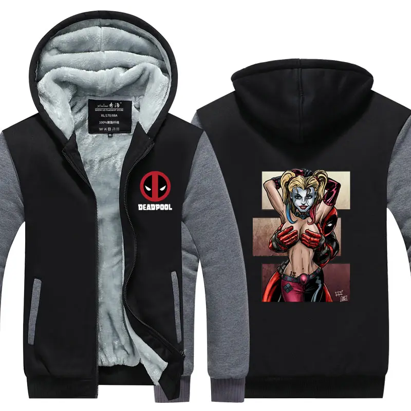 Fans Wear Casual Coat Anime Movie Deadpool Zipper Hoodies Cosplay Costume Unisex Winter Hoodie with Pocket Fans Wear Casual Coat Anime Movie Deadpool Zipper Hoodies Cosplay Costume Unisex Winter Hoodie with Pocket