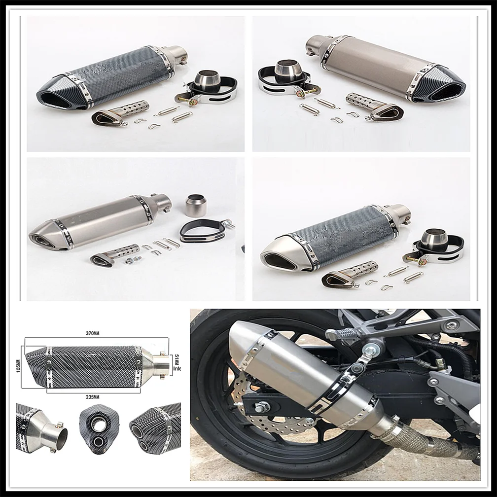 Stainless Steel 51mm Motorcycle Modified Motocross Exhaust Muffler For Ducati MONSTER 400 620 MTS 695 696 796 S2R 800 DaRk | Автомобили и