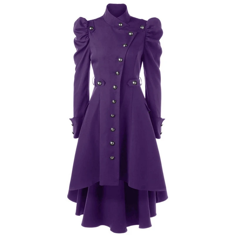 MoneRffi, женский плащ, британский стиль, тонкое длинное пальто, готический стиль, стоячий воротник, верхняя одежда размера плюс, одежда для вечеринок