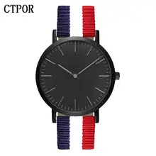 Новые часы CTPOR для мужчин и женщин ультра тонкие кварцевые наручные часы с простым нейлоновым ремешком Relogio Masculino модные наручные часы