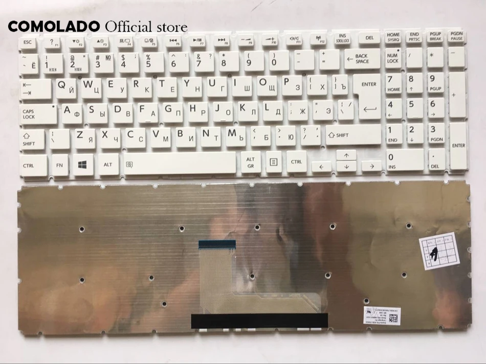 RU Russian keyboard for Toshiba Satellite L50-B L55-B L55DT-B S50-B S55-B white without frame Keyboard RU Layout