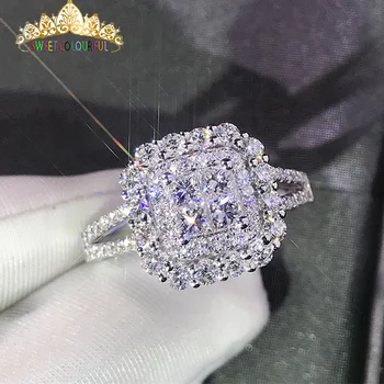 

100% 18K 750Au Gold Moissanite Diamond Ring D color VVS With national certificate MO-H10012