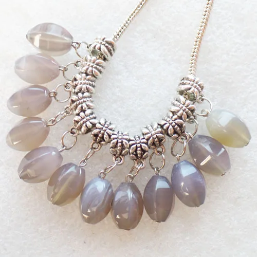 24Pcs Faceted White Howlite Pendant Fit European Bracelet Necklace V273 |