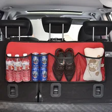 Органайзер для багажника автомобиля, регулируемая сумка для хранения на заднем сиденье, Сетчатая Сумка с высокой емкостью, многофункциональные универсальные органайзеры для спинки автомобильного сиденья из Оксфорда