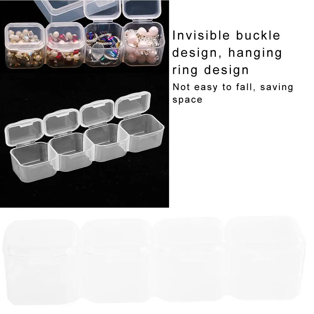 56 слотов пластиковая настольная коробка для хранения лака для ногтей чехол-органайзер аксессуары для ювелирных изделий Контейнер для украшения ногтей части