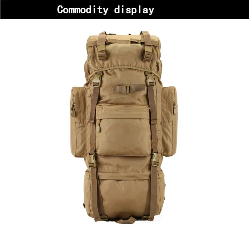 70 L large Backpack Outdoor Sports Bag 3P Military Tactical Bags For Hiking Camping Climbing Waterproof Wear-resisting Nylon Bag