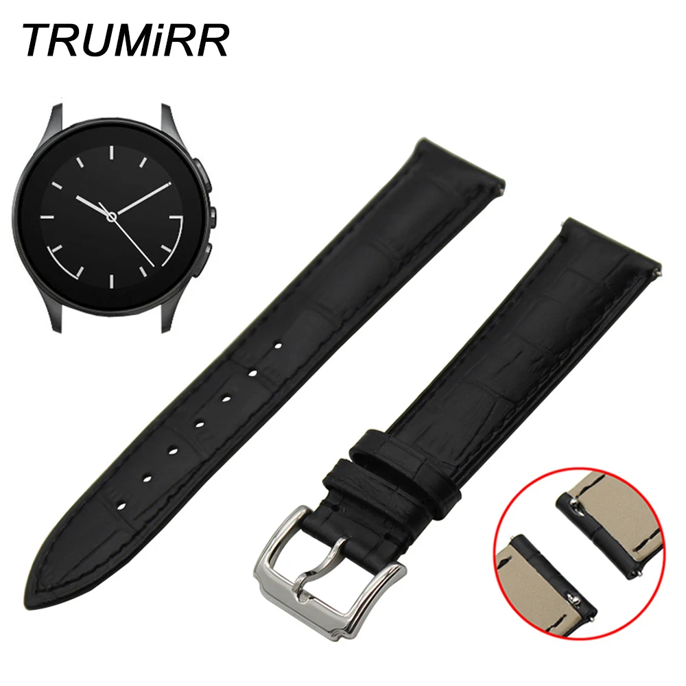 

22mm Quick Release Watchband for Vector Luna Meridain Watch Band 1st Layer Genuine Leather Strap Wrist Belt Bracelet Black Brown