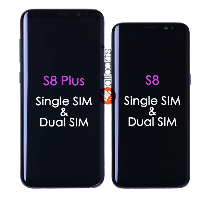 AMOLED Дисплей для SAMSUNG S8 S8 Plus LCD в сборе с тачскрином на рамке черный синий Серый Серебряный золотой