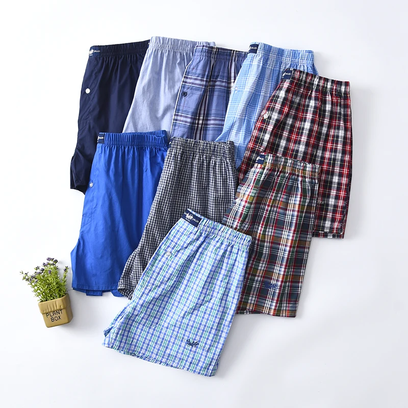 Men's pajama pants Woven cotton shorts
