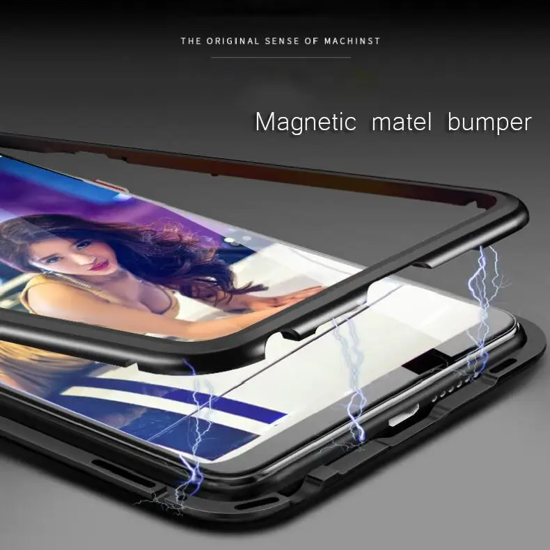 Для Samsung Galaxy Note 8 9 S8 S9 Plus S7 Edge магнитный металлический бампер чехол из закаленного
