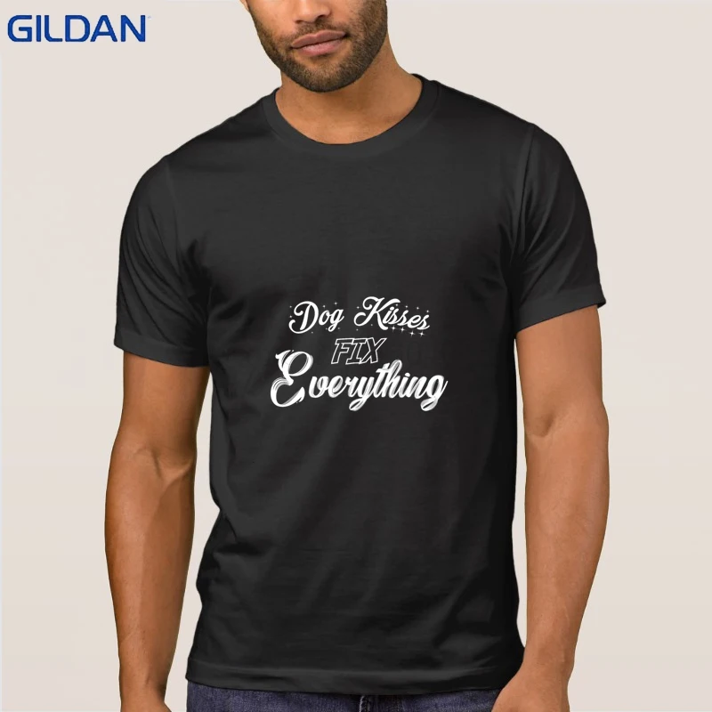 Новая мода собака поцелуи исправить все футболки S 3xl Camiseta футболка для Для мужчин