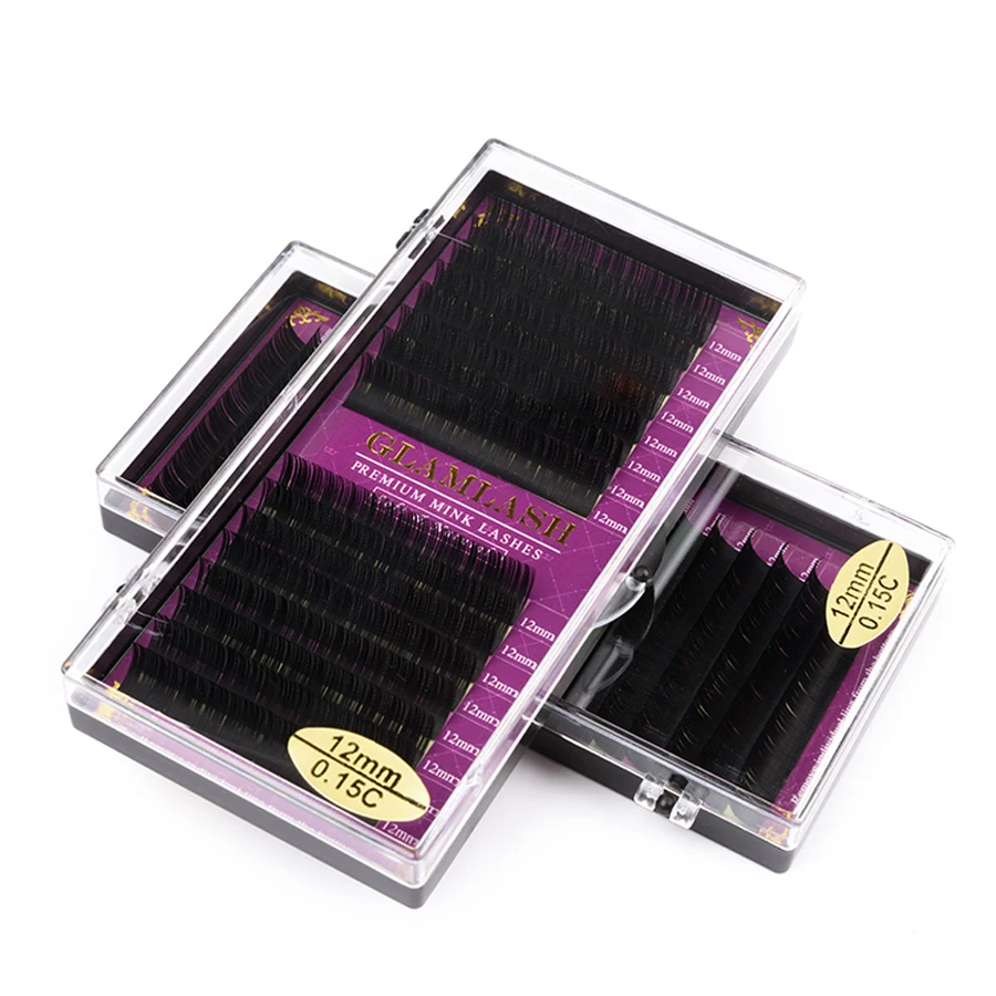 GLAMLASH 16Rows premium classic synthetic mink single eyelash extension