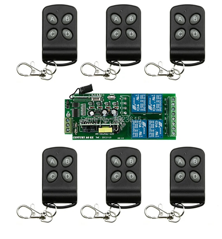 85v250V 110V 220V 230V 4CH RF Wireless Remote Control Relay Switch