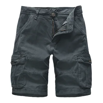 

Summer Loose Overalls Man Grey Male Shorts Boys Large Size 3xl Cotton Military Camping Cargo Shorts Washed Breeches Sportswear