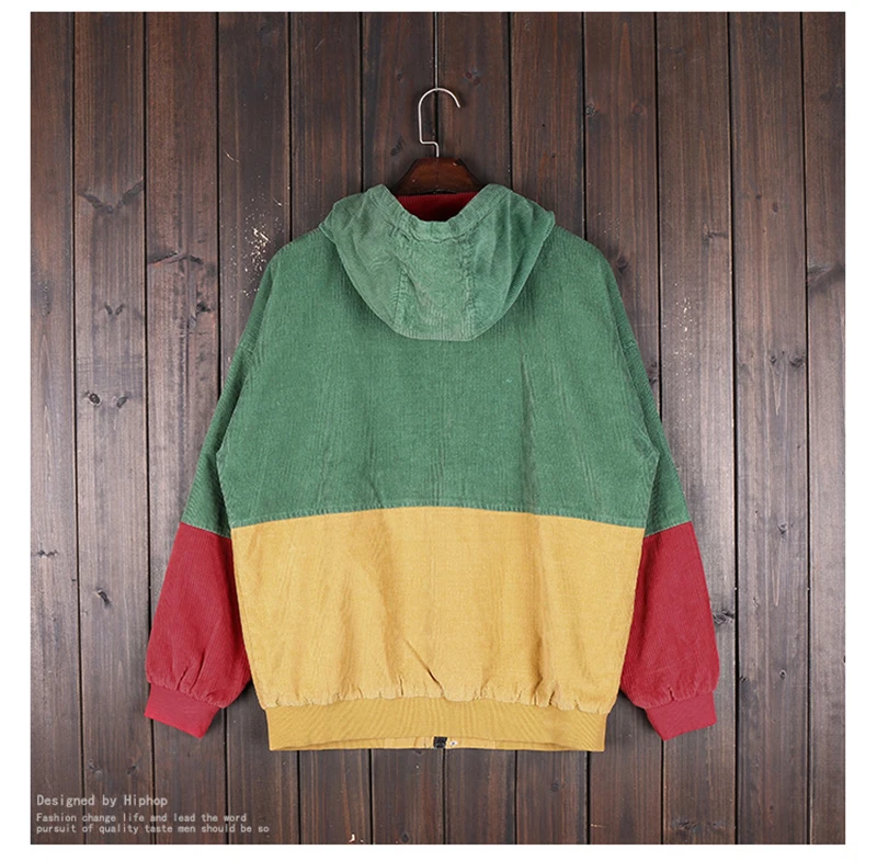 Corduroy Jacket Mens Oversize Bomber Punk Rave Mens Jackets And Coats   (6)