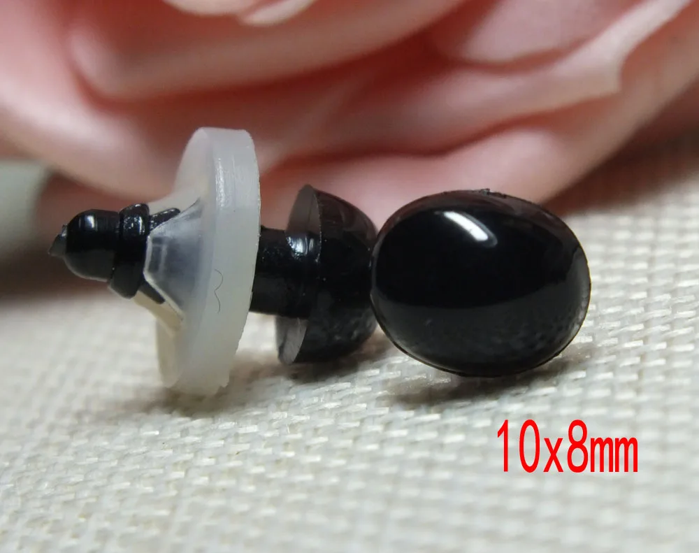 

Free ship!!!50pcs Black - Oval Safety Nose / Plastic Nose with washer 10x8mm