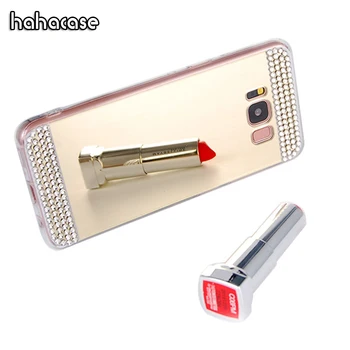 

50pcs Luxury Glitter Diamond Mirror Case For Samsung Galaxy S9 8 Plus S7 S6 Edge S5 Note 9 8 5 4 Ultra Thin Soft TPU Back Case