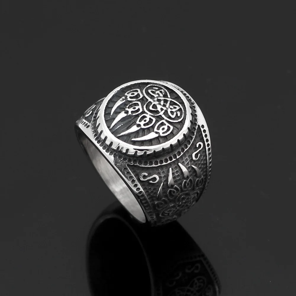 Мужское кольцо из нержавеющей стали 316L norse ювелирное изделие Викинг Волк