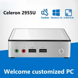 Мини PC Celeron 2955U 1,40 ГГц i3 4010Y i5 4210Y мини-компьютер Wi-Fi HDMI USB3.0 Windows 10 неттоп Портативный Windows PC