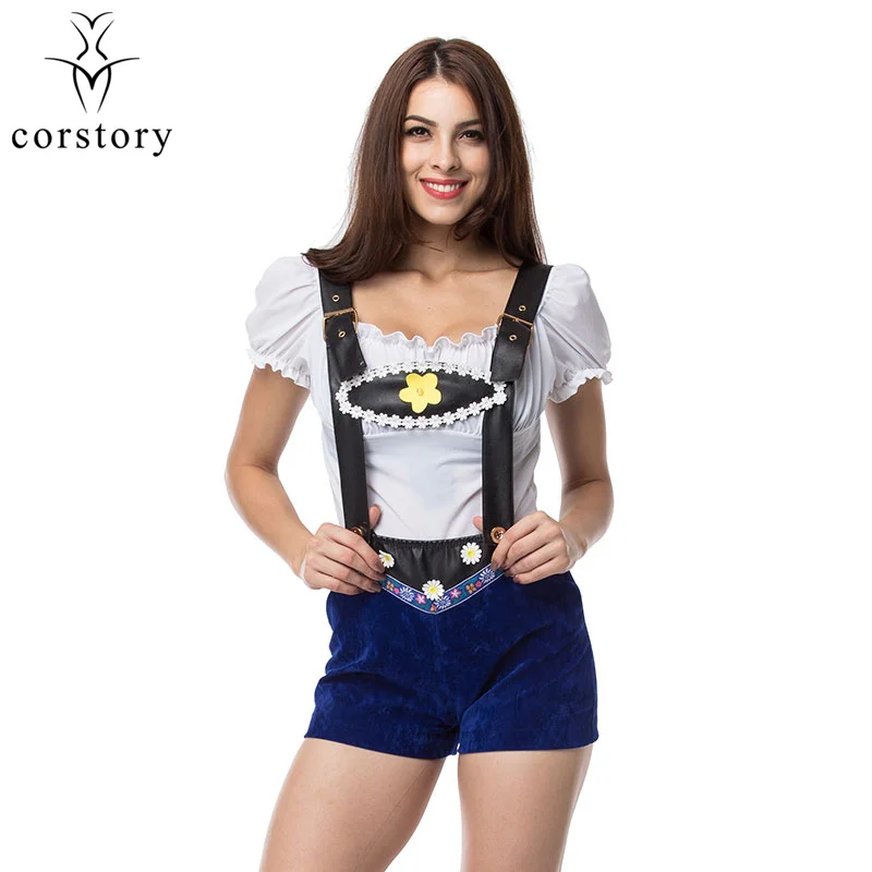Corstory женский сексуальный Lederhosen костюм для Октоберфеста пивной девочек горничной