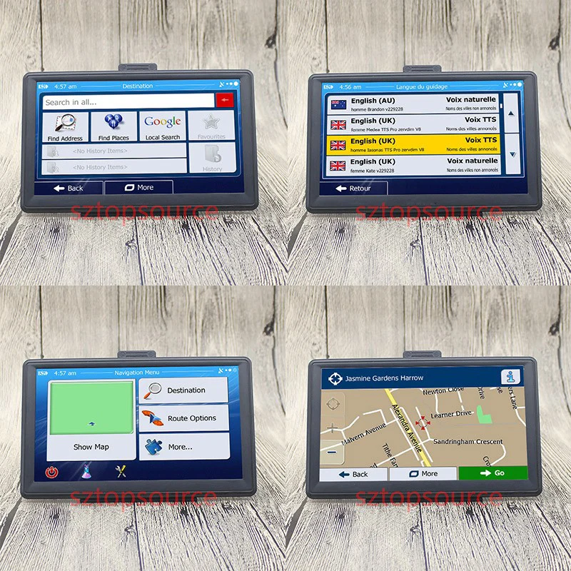TOPSOURCE 7 дюймов HD Автомобильный gps навигатор 8 Гб Windows CE 6 0 емкостный экран камера