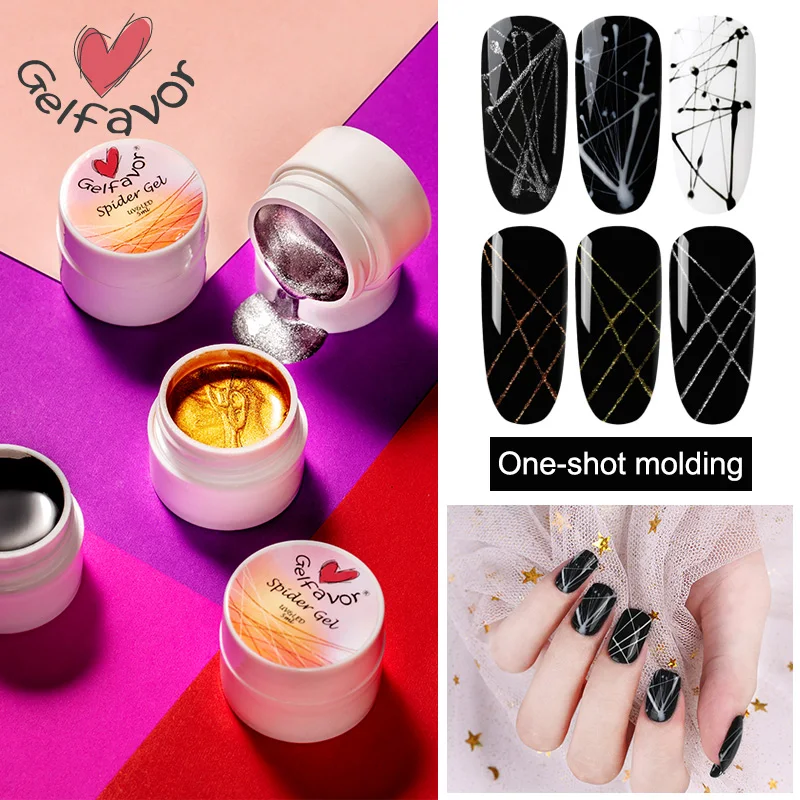 

Gelfavor Spider Gel Nail Polish Verni Semi Permanent UV LED Gel Varnish Hybrid For Nail Art Extension Base Coat All For Manicure