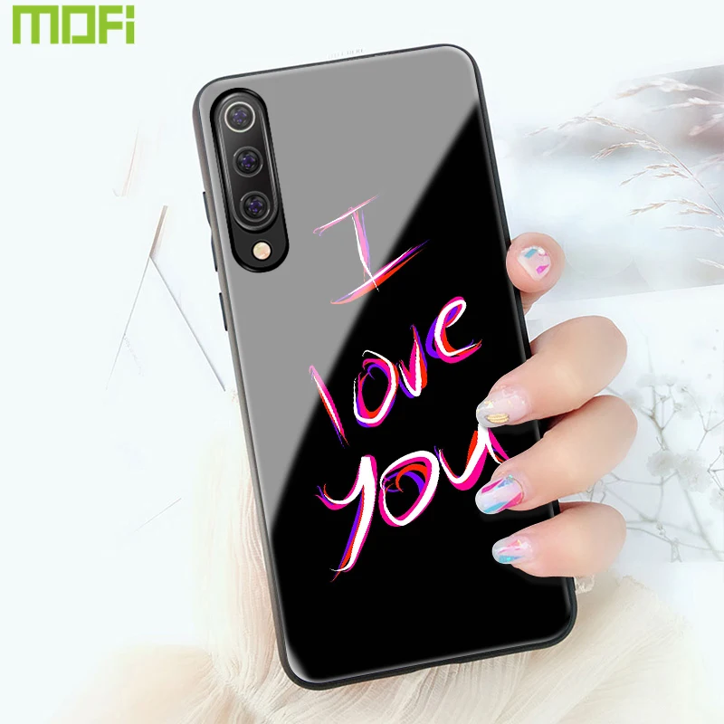Чехол для Xiaomi Mi9 Mi 9 чехол Mofi Жесткий задней панели Цветная Любовь персонаж