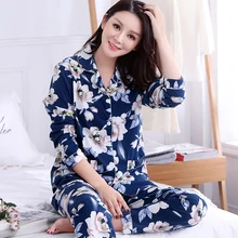 Брендовые осенние женские пижамные комплекты из хлопка с длинными рукавами, элегантное ночное белье женские пижамы, пижамы, Женская Повседневная Домашняя одежда 3XL