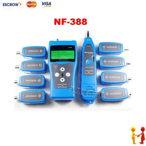 Free Shipping NOYAFA NF-388 Network Cable Tester LAN RJ45 RJ11 USB Cable Tester Cable FOR 8 pc ports English version
