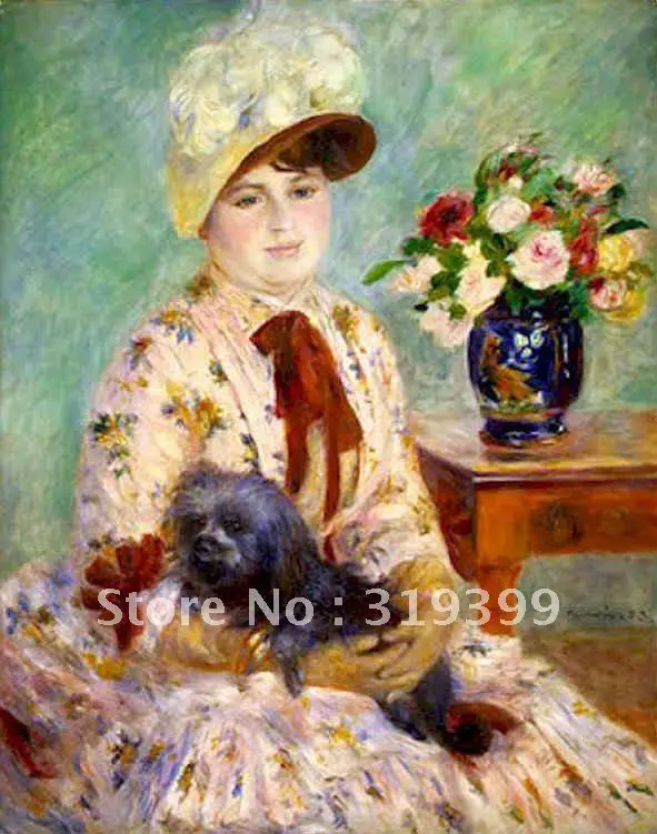 Картина маслом Размножение на льняном холсте mlle charlotte bertier от pierre auguste renoir