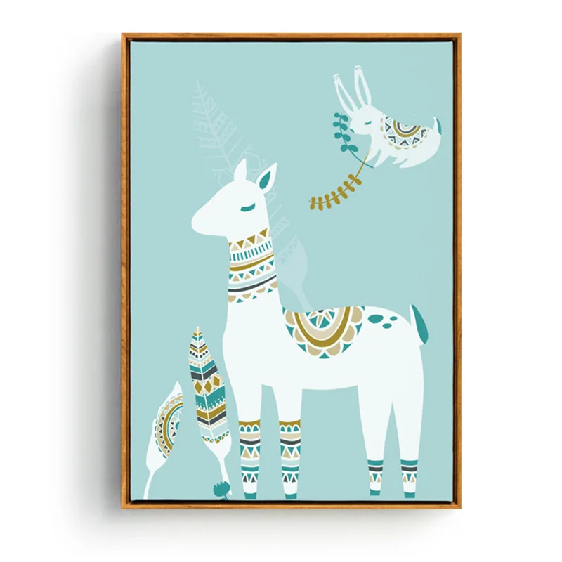 HAOCHU-Nordic-Minimalism-Art-Picture-Polar-Bear-Cute-Animal-Print-for-Kids-Room-Home-Wall-Decoration (4)