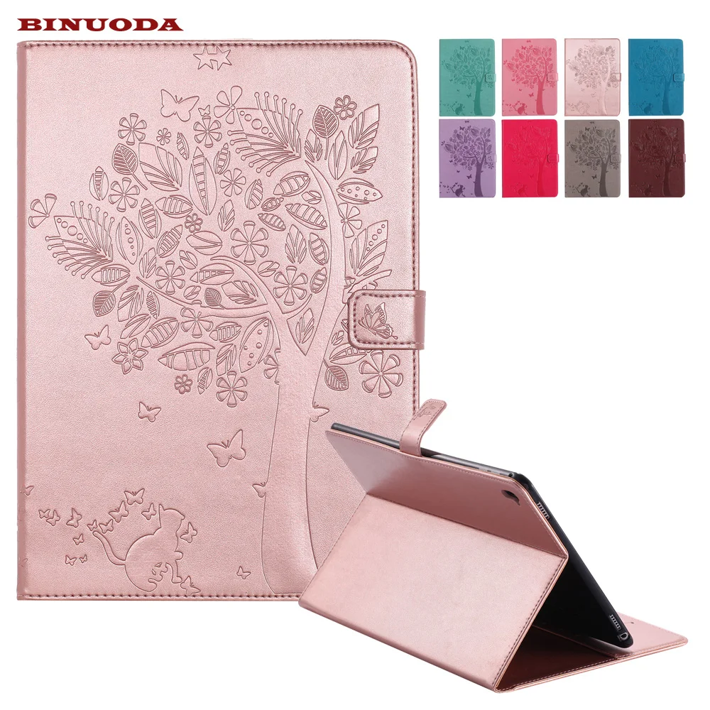 

For iPad Pro 9.7 Case Cat Girl Embossed PU Leather Magnetic Closure Stand Case with Auto Wake/Sleep Smart Cover for iPad Pro 9.7