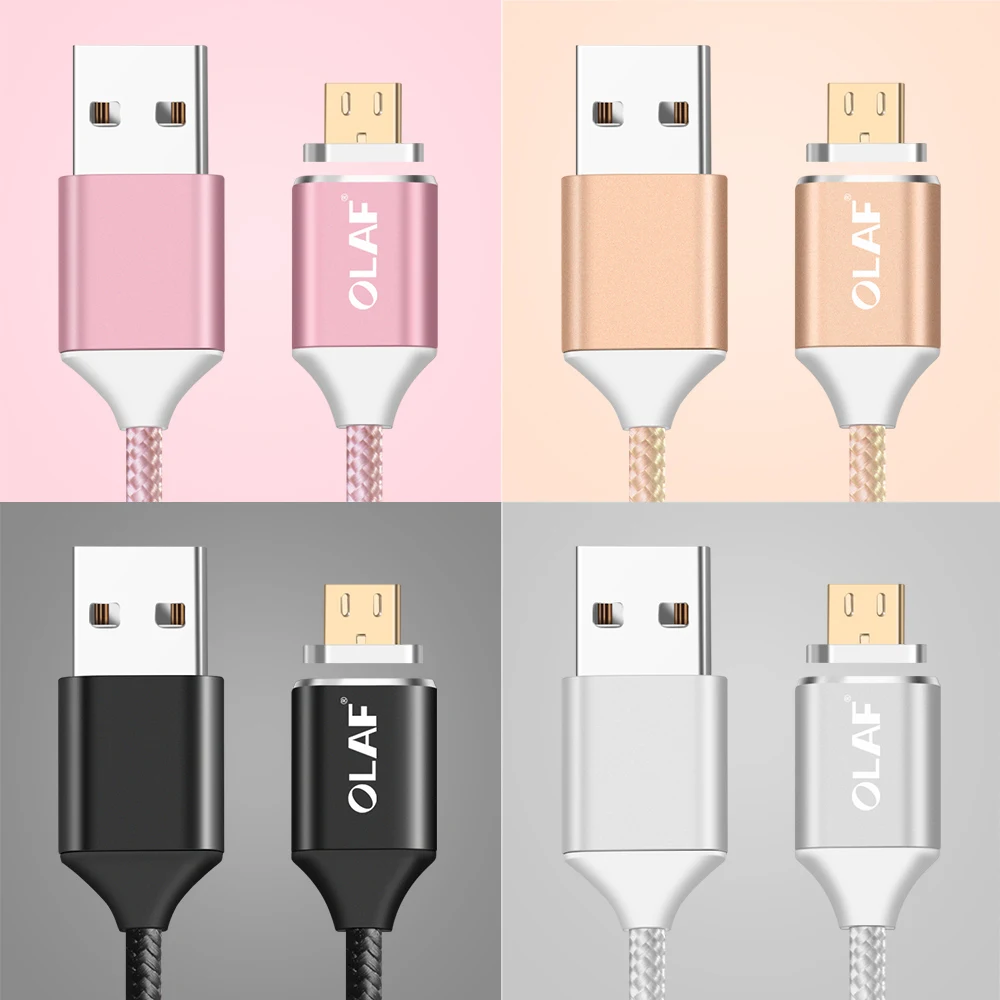 Магнитный usb-кабель Олаф, магнитный кабель для зарядки и передачи данных, микро-usb кабель 2 в 1 для Xiaomi samsung, провода для мобильных телефонов