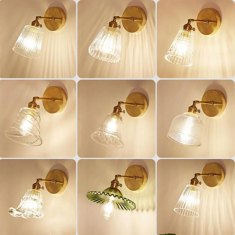  Glass Wall Lamp Modern Transparent Wall Sconce Lighting Nordic wall lamp Copper Wall Light Clear La - 32970269380