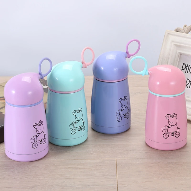 

Peppa Pig Water Cup Cute Cartoon Character Action Figure Printing Stainless Steel Material Thermos Cup Children Water Bottle