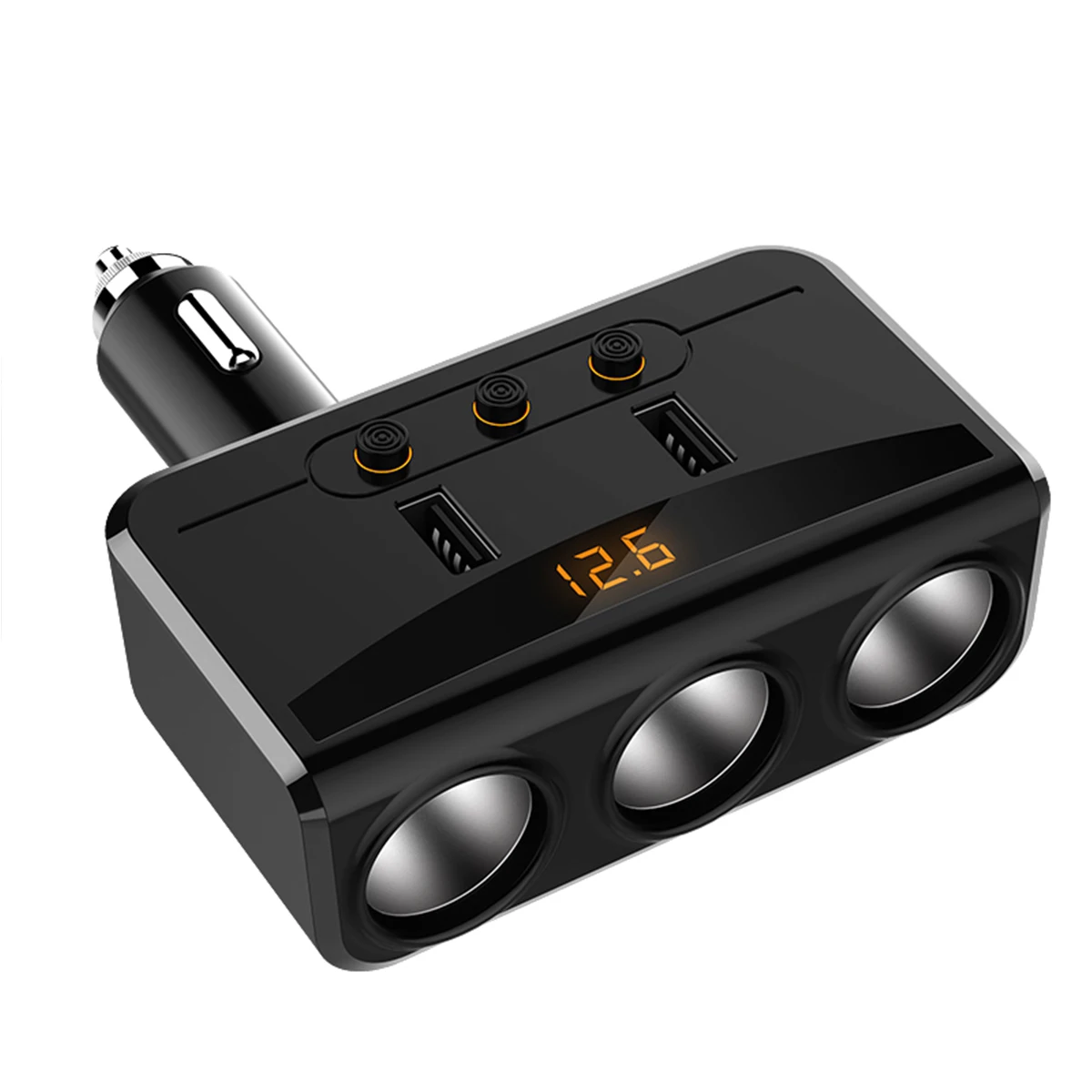 

HY29 12-24V LED Display Dual USB 5V 3.1A Car Charger Motors Intelligent Voltage Detection 3 ports Car Cigarette Lighter