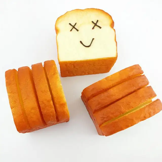 1 Kawaii jumbo Toast Bread Squishy Super Slow Rising Anti Stress Toy